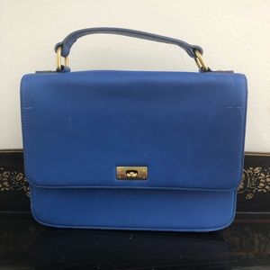 NWOT J. Crew blue adjustable purse